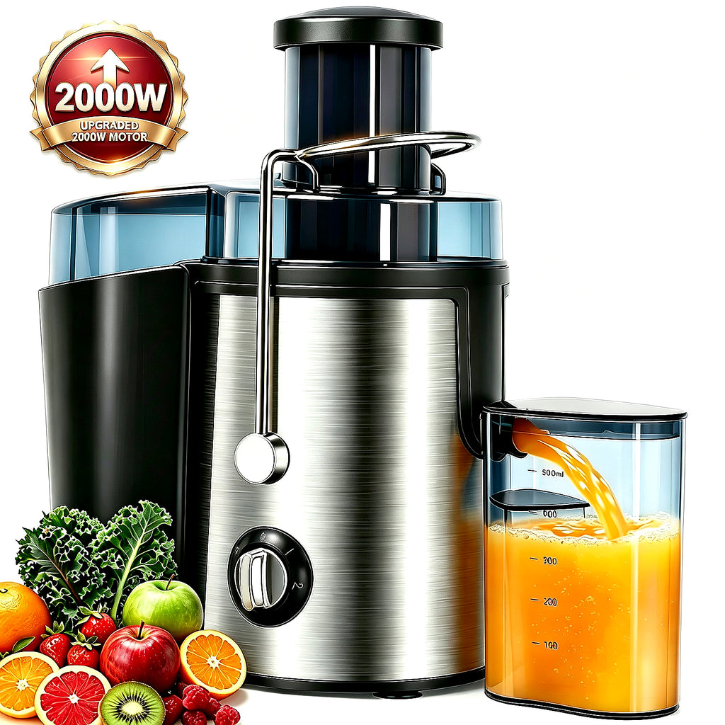 2000W Juicer Machine Whole Fruit Vegetable Large Juice Extractor Stainless Steel