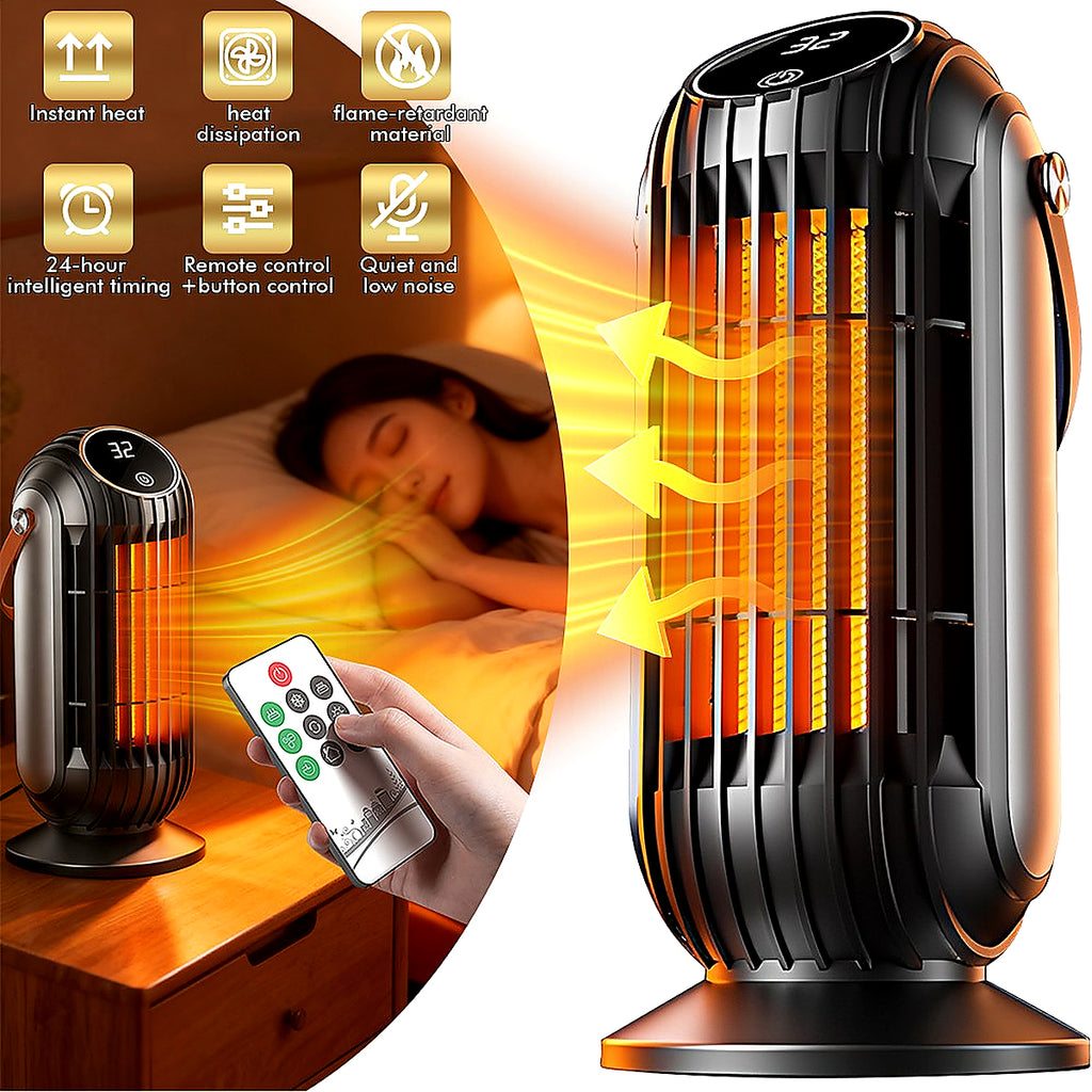 2500W Portable Electric Space Heater Small PTC Ceramic Heater Fan Quick Heating