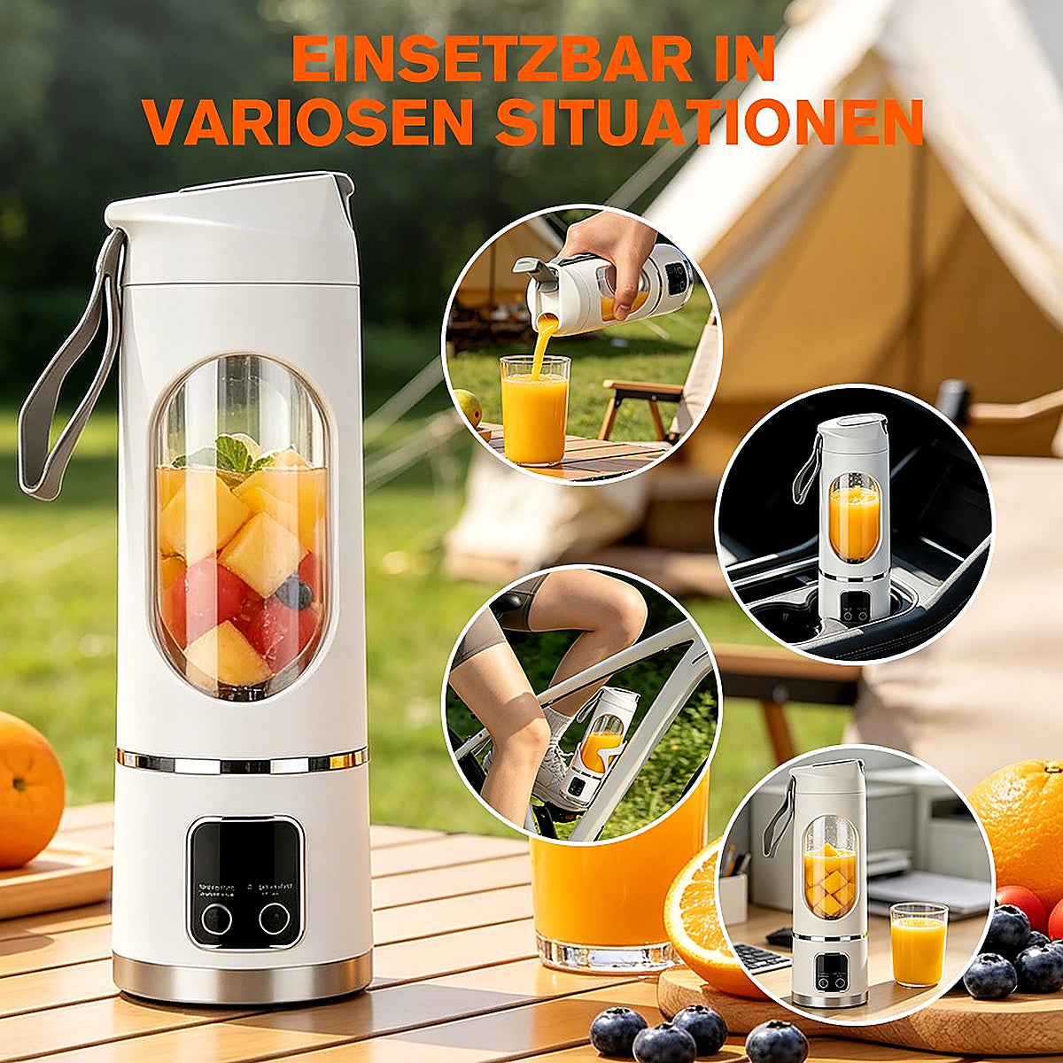 12 Klingen Mixer Smoothie Maker Standmixer Elektrischer Mini Saftmixer Tragbarer