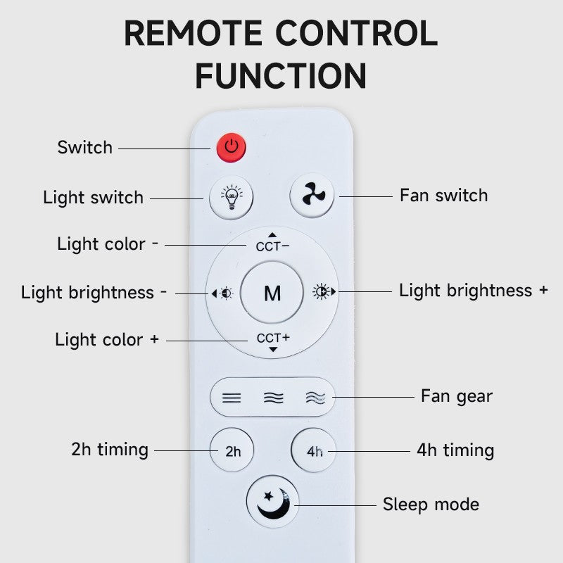 40W White LED Ceiling Fan Light ,Remote Control 3 Speeds, Dimmable B22, E27 Adapter UK