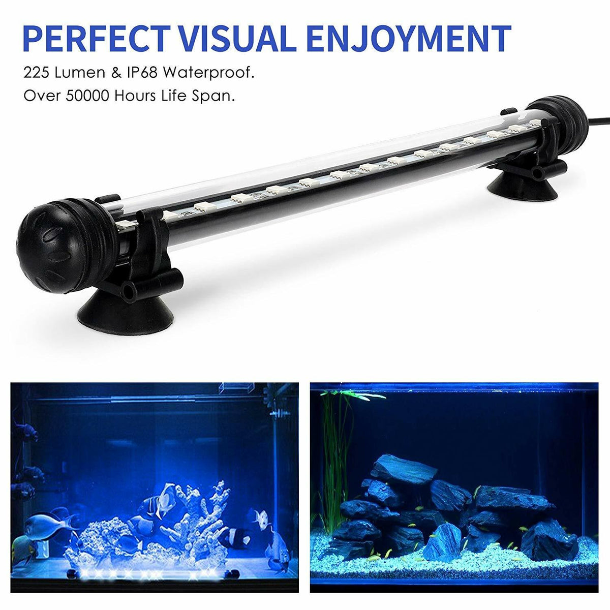 38 cm Aquarium LED-Lichtleiste, 5050 RGB LED-Streifen, tauchfähig, mit UK-Netzstecker