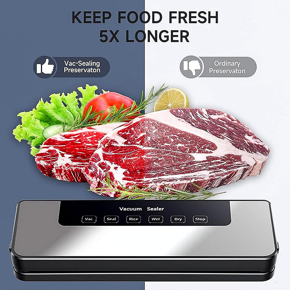 Electric Sealing Machine +30 Bags Automatic Vacuum Sealer Food Sealer Dry Wet