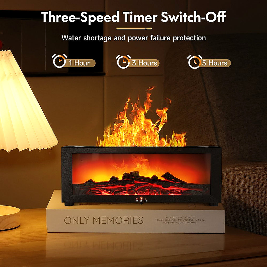 Flammen LED Licht Luftbefeuchter Aroma Diffuser Diffusor mit Timer Fernbedienung
