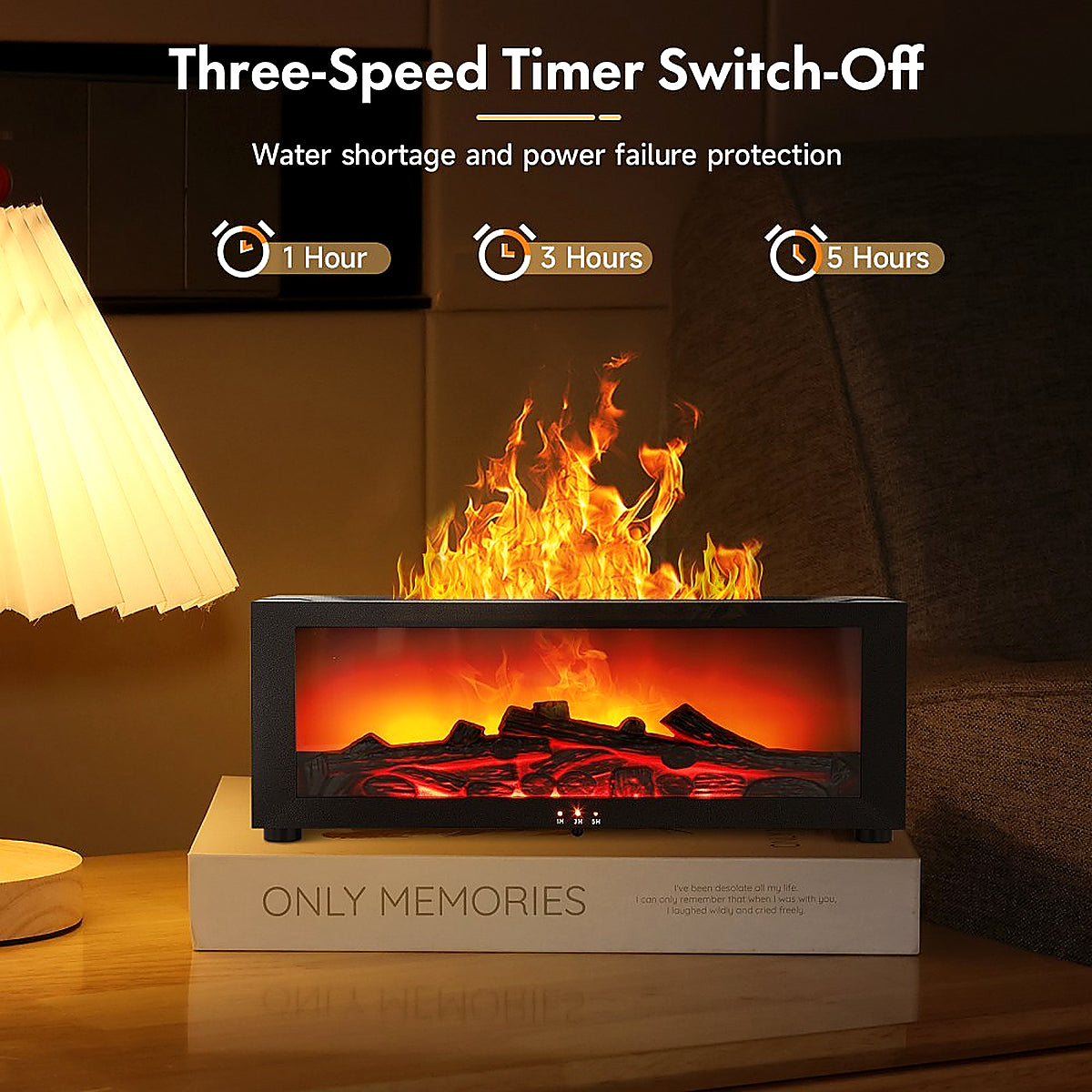 Flammen LED Licht Luftbefeuchter Aroma Diffuser Diffusor mit Timer Fernbedienung