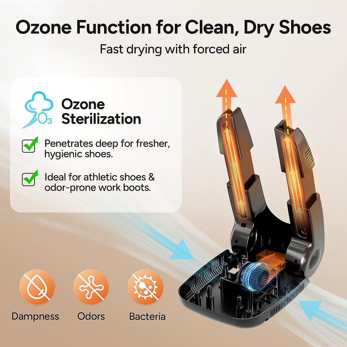 Shoe Dryer Electric Foot Warmer Shoe Heater Shoe Warmer Shoes Boot Dryer Glove Dryer Dry with Heat Fan Quick Drying for Shoes Hats Ski Boots