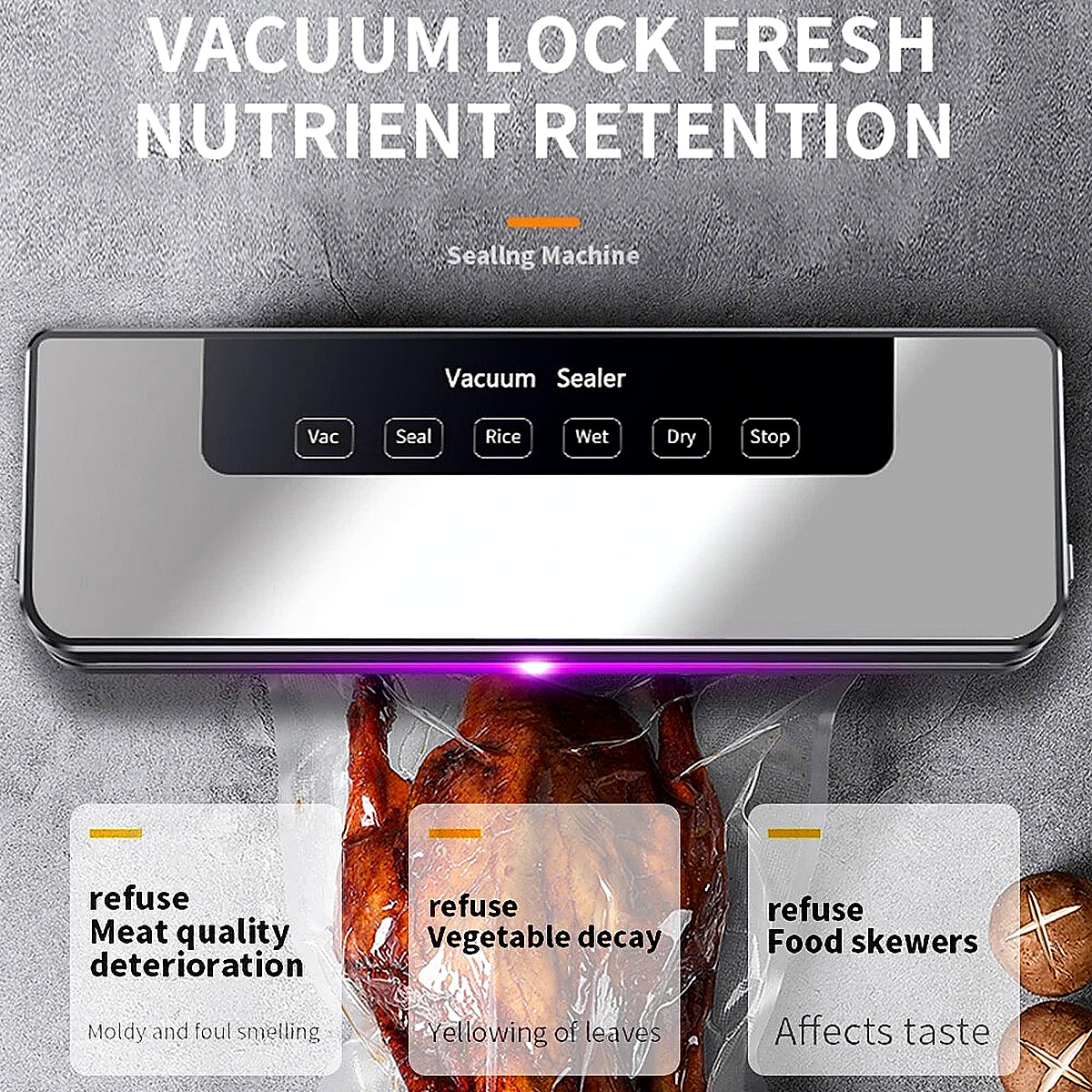 Electric Sealing Machine +30 Bags Automatic Vacuum Sealer Food Sealer Dry Wet