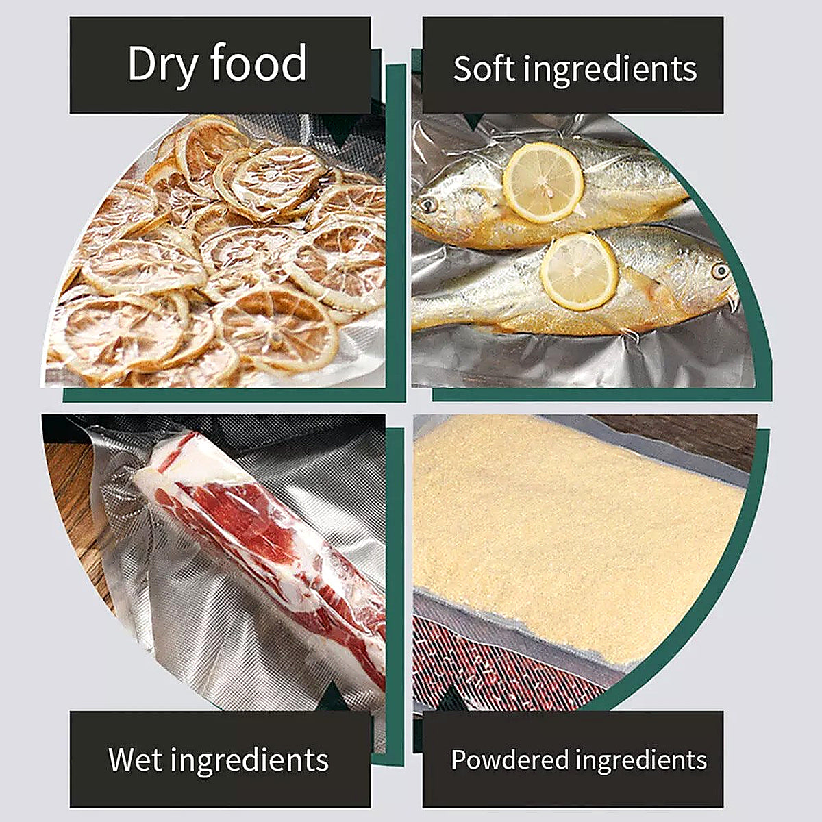 Electric Sealing Machine +30 Bags Automatic Vacuum Sealer Food Sealer Dry Wet
