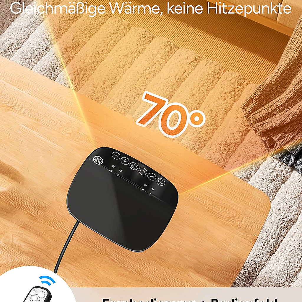 DR.PREPARE Fan Heater, Energy-Saving, Small, 1800 W Fan Heater, Quiet with Thermostat 5 Modes (3 Heating Modes + Fan Mode + Eco Mode), 70° Oscillating, 12H Timer, Overheating & Tilt Protection for Home
