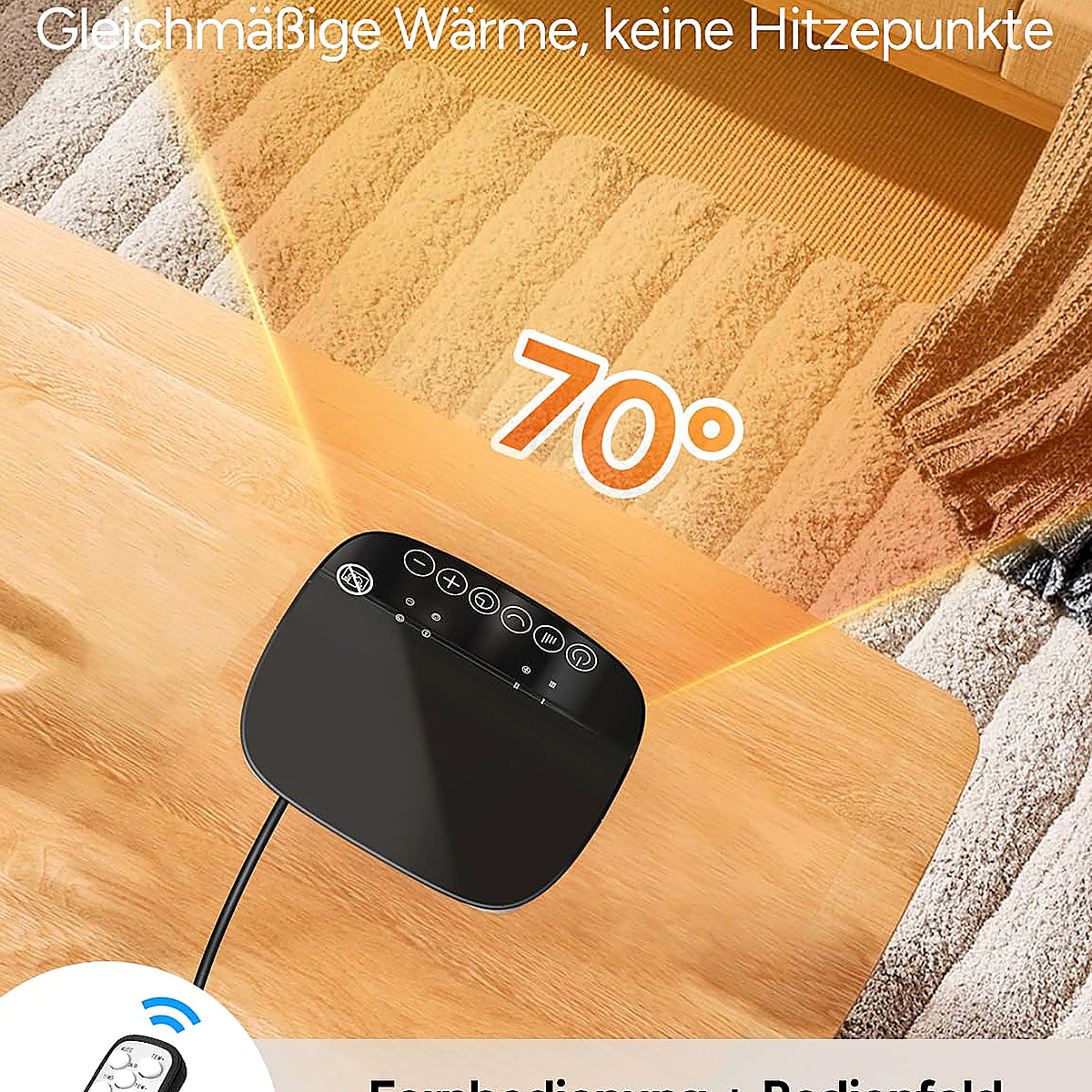 DR.PREPARE Fan Heater, Energy-Saving, Small, 1800 W Fan Heater, Quiet with Thermostat 5 Modes (3 Heating Modes + Fan Mode + Eco Mode), 70° Oscillating, 12H Timer, Overheating & Tilt Protection for Home