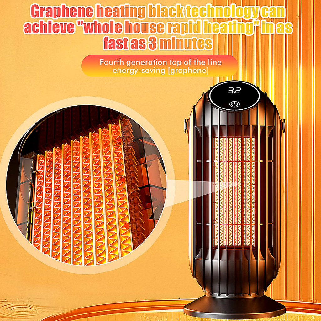 2500W Portable Electric Space Heater Small PTC Ceramic Heater Fan Quick Heating