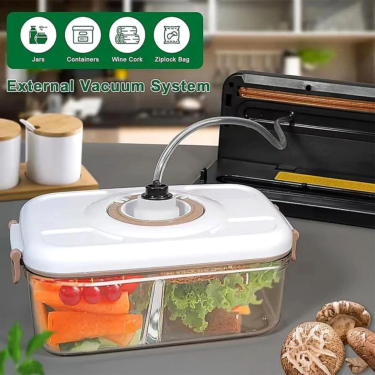 Electric Sealing Machine +30 Bags Automatic Vacuum Sealer Food Sealer Dry Wet