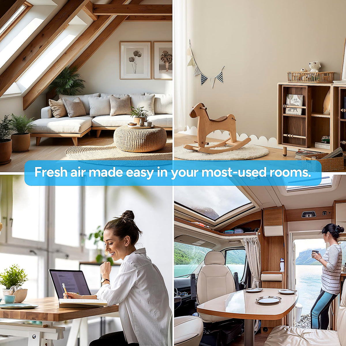 DR.PREPARE Air Purifier for Allergy Sufferers, Ultra Quiet and Energy Efficient HEPA Air Purifier Against 99.97 Percent Mould Dust, Washable Pre Filter, 15 dB, Sleep Mode, for Bedrooms, Offices