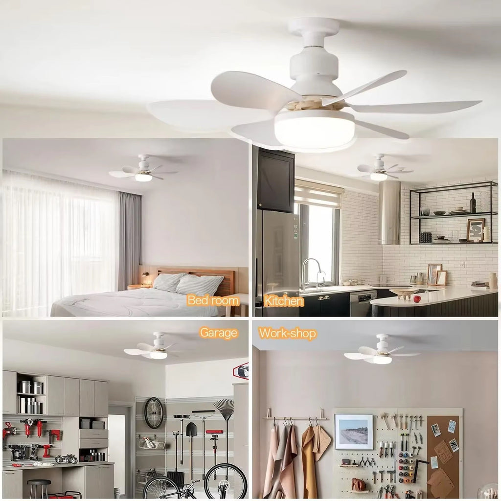 30/40W Modern Led Ceiling Fan with Light Dimmable E27 Bedroom Living Room Fan
