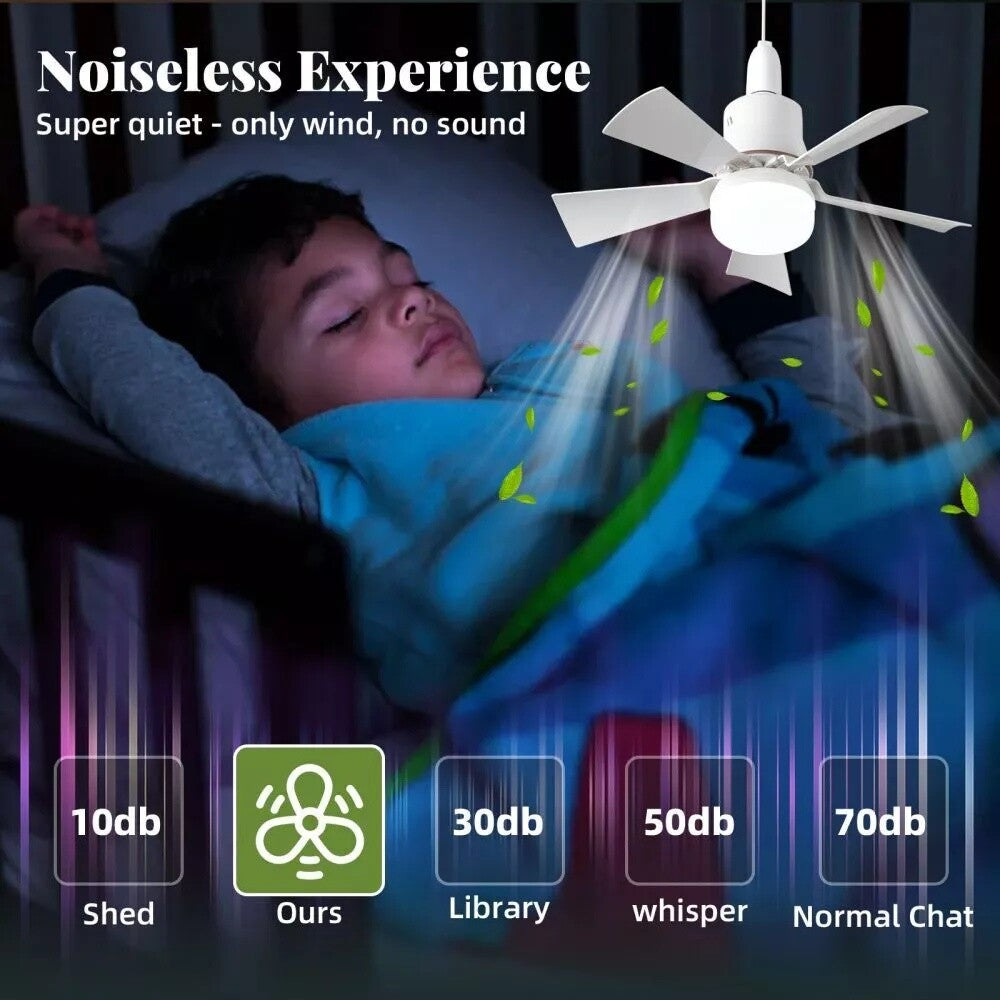 40W White LED Ceiling Fan Light ,Remote Control 3 Speeds, Dimmable B22, E27 Adapter UK