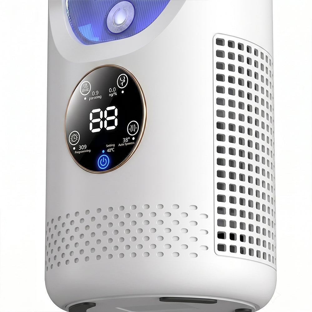 Portable Air 6 Speed Timer Air Conditioner Cooler Leafless Electric Fan UK