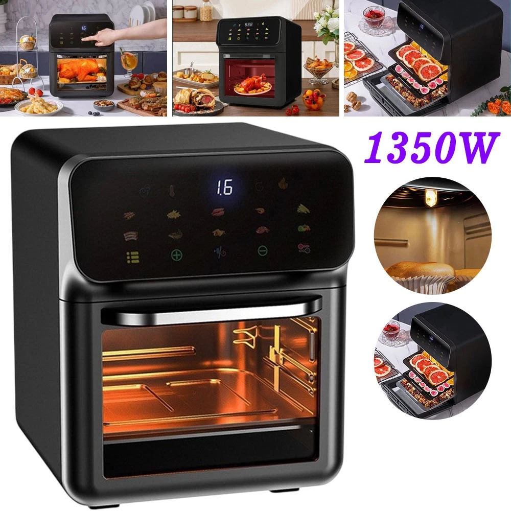 10L Heißluftfritteuse Küchenofen ölfrei fettarm gesundes Frittiergerät 1350W WEIHNACHTEN UK