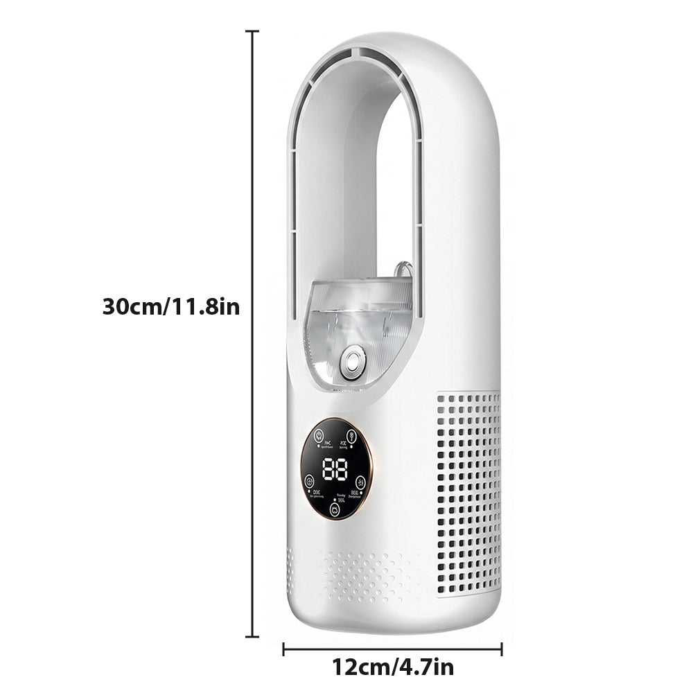 Tragbarer Luftkühler, 6-stufiger Ventilator mit Timer, blattloses Design, UK-Stecker