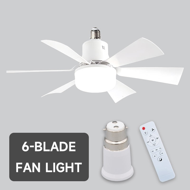 40W White LED Ceiling Fan Light ,Remote Control 3 Speeds, Dimmable B22, E27 Adapter UK