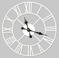Large Skeleton Metal Roman Wall Clocks Big Numerals Giant Open Round Face