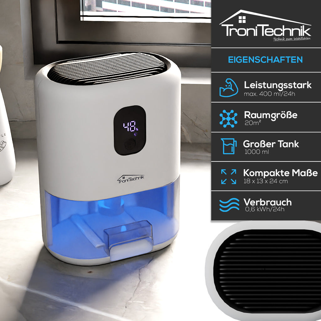 Luftentfeuchter Luftentfeuchtungsgerät Raumentfeuchter Bautrockner elektrisch