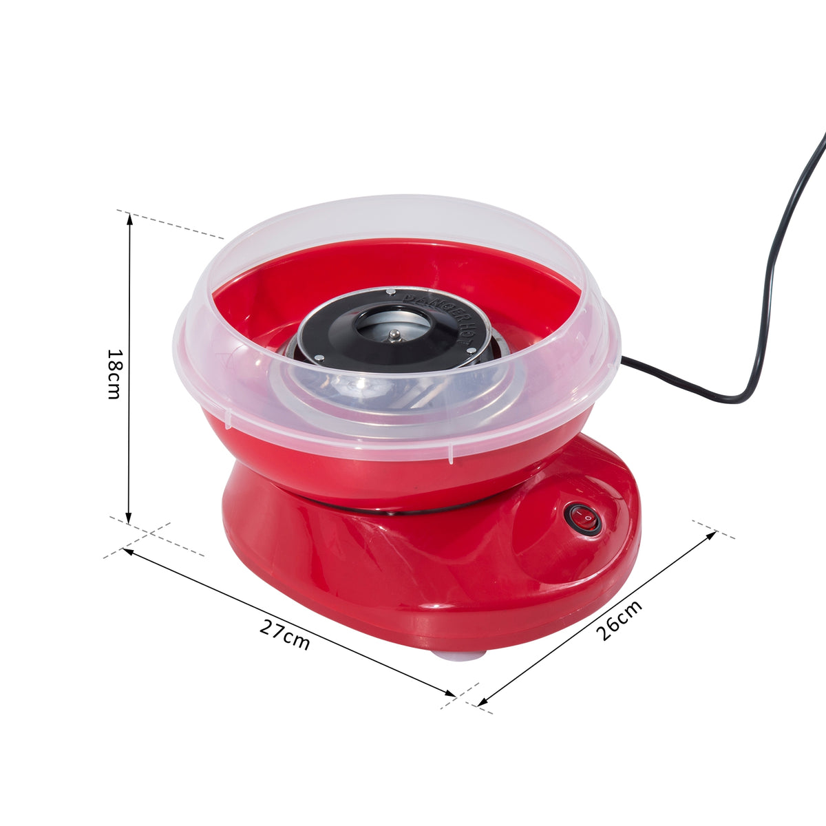 Zuckerwattemaschine Zuckerwattegerät Zuckerwatte Maschine 450W Rot