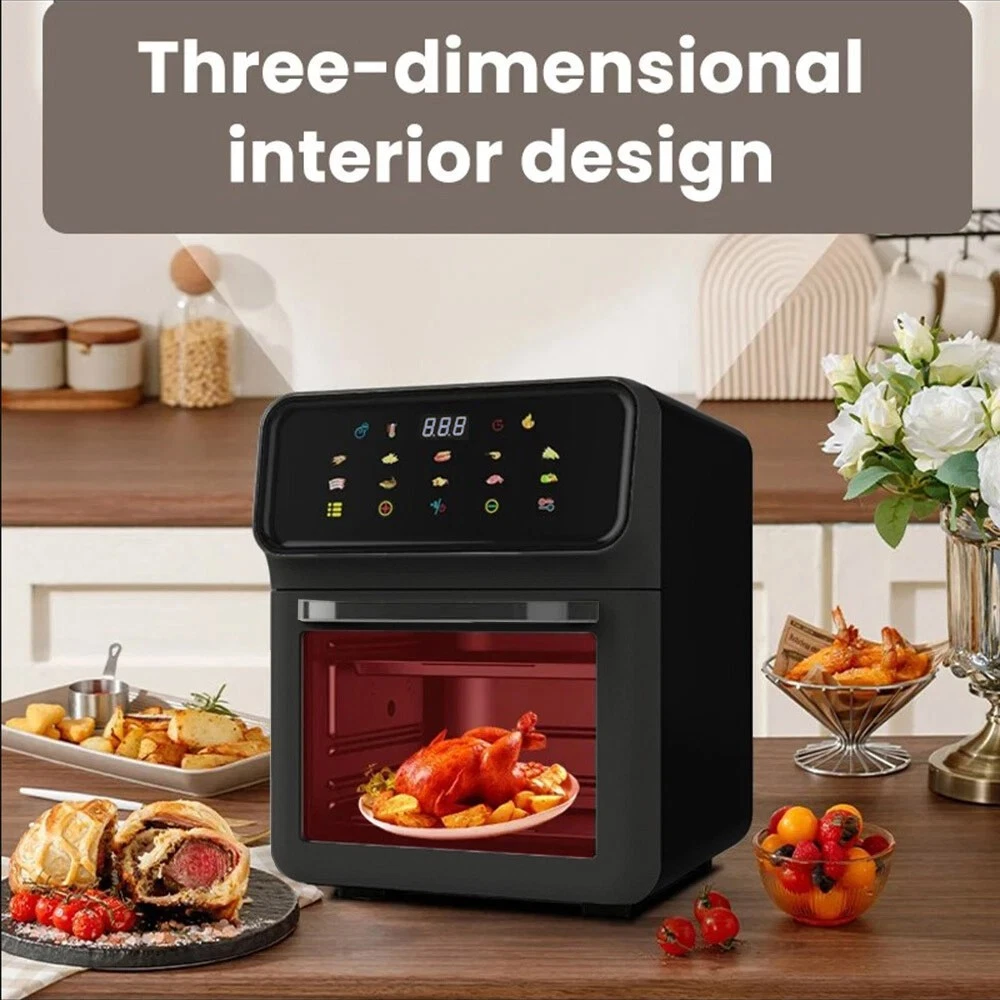 10L Heißluftfritteuse Küchenofen ölfrei fettarm gesundes Frittiergerät 1350W WEIHNACHTEN UK