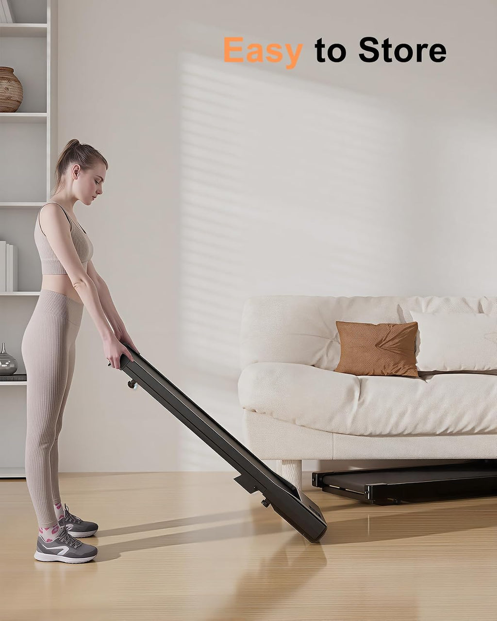 Walking Pad Raceable 2,5 PS APP-Steuerung Untertisch-Laufband 136 kg Tragkraft UK