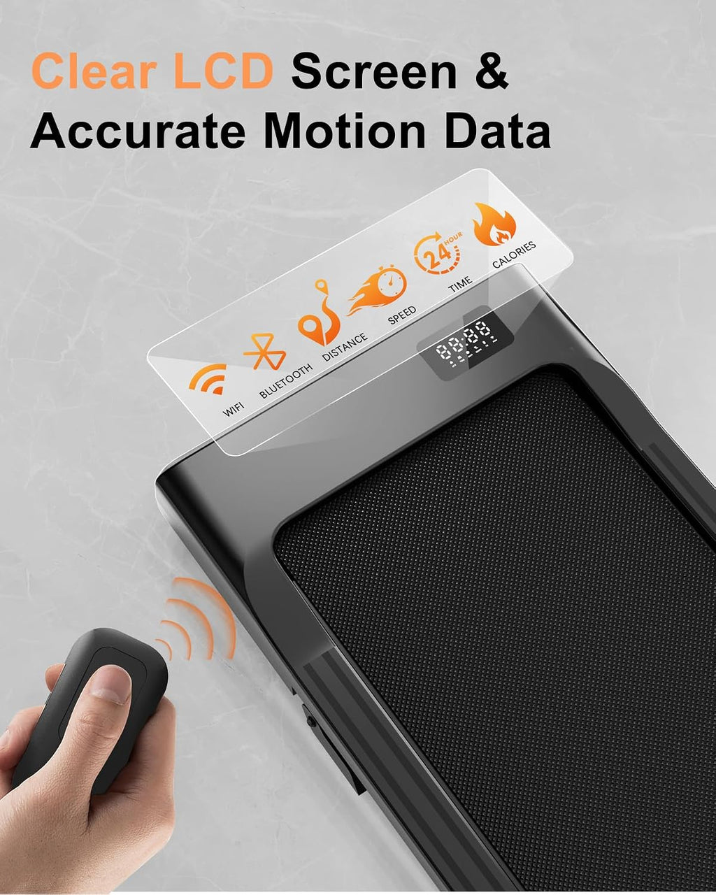 Walking Pad Raceable 2,5 PS APP-Steuerung Untertisch-Laufband 136 kg Tragkraft UK