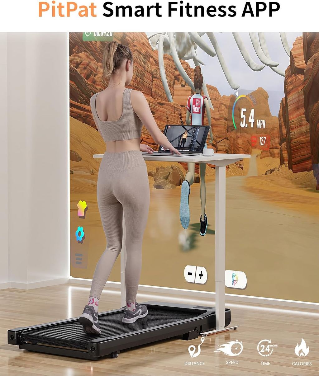 Walking Pad Raceable 2,5 PS APP-Steuerung Untertisch-Laufband 136 kg Tragkraft UK