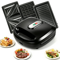 3-in-1 Sandwich Maker & Waffle Maker & Contact Grill with Non Stick Plate