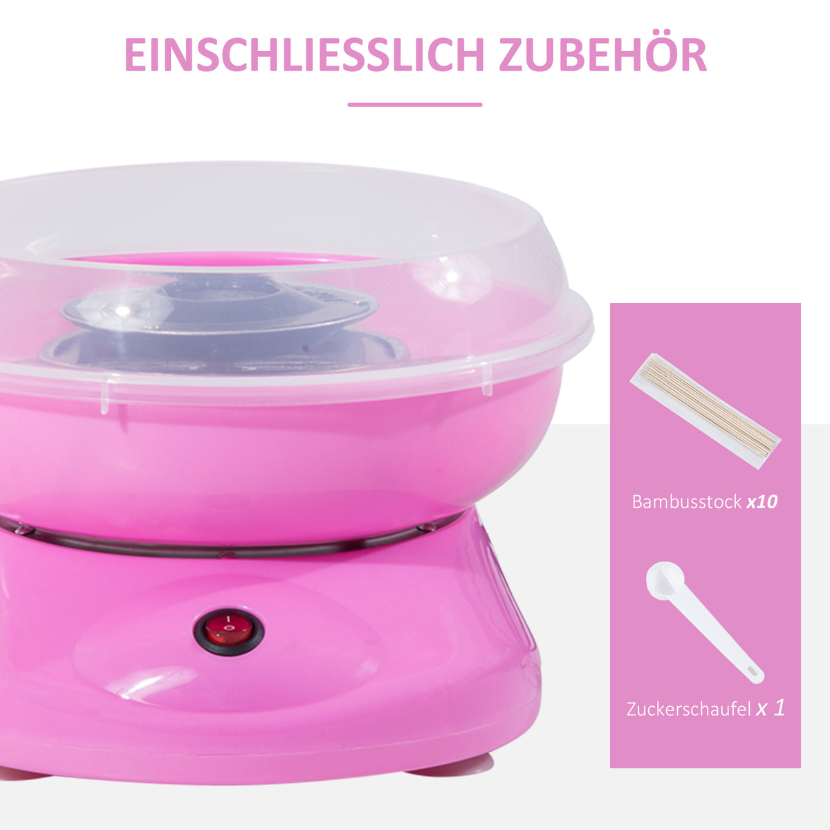 Zuckerwattemaschine Zuckerwattegerät Zuckerwatte Maschine 450W Rosa