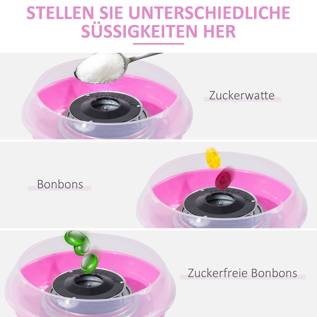 Zuckerwattemaschine Zuckerwattegerät Zuckerwatte Maschine 450W Rosa