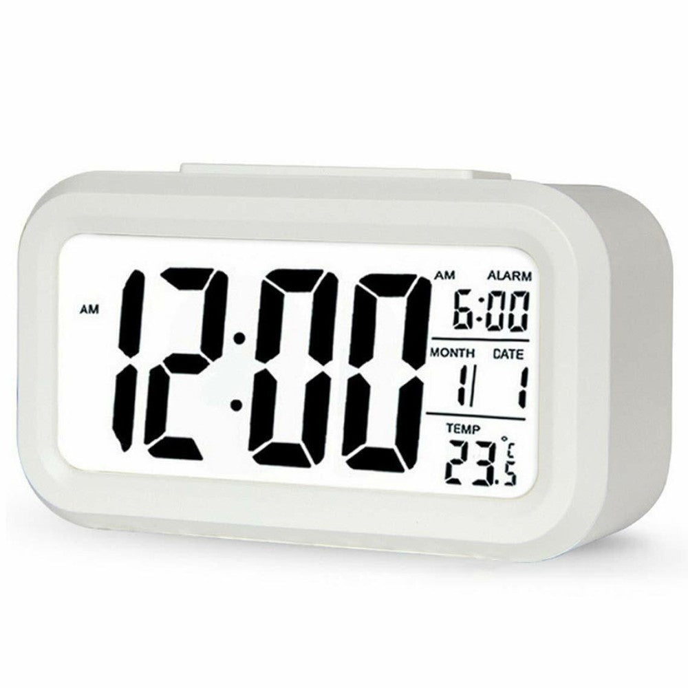 Digitaler LED-Wecker für den Nachttisch mit Schlummerfunktion, Zeitanzeige, Temperatur und Tag-/Nachtmodus (UK)