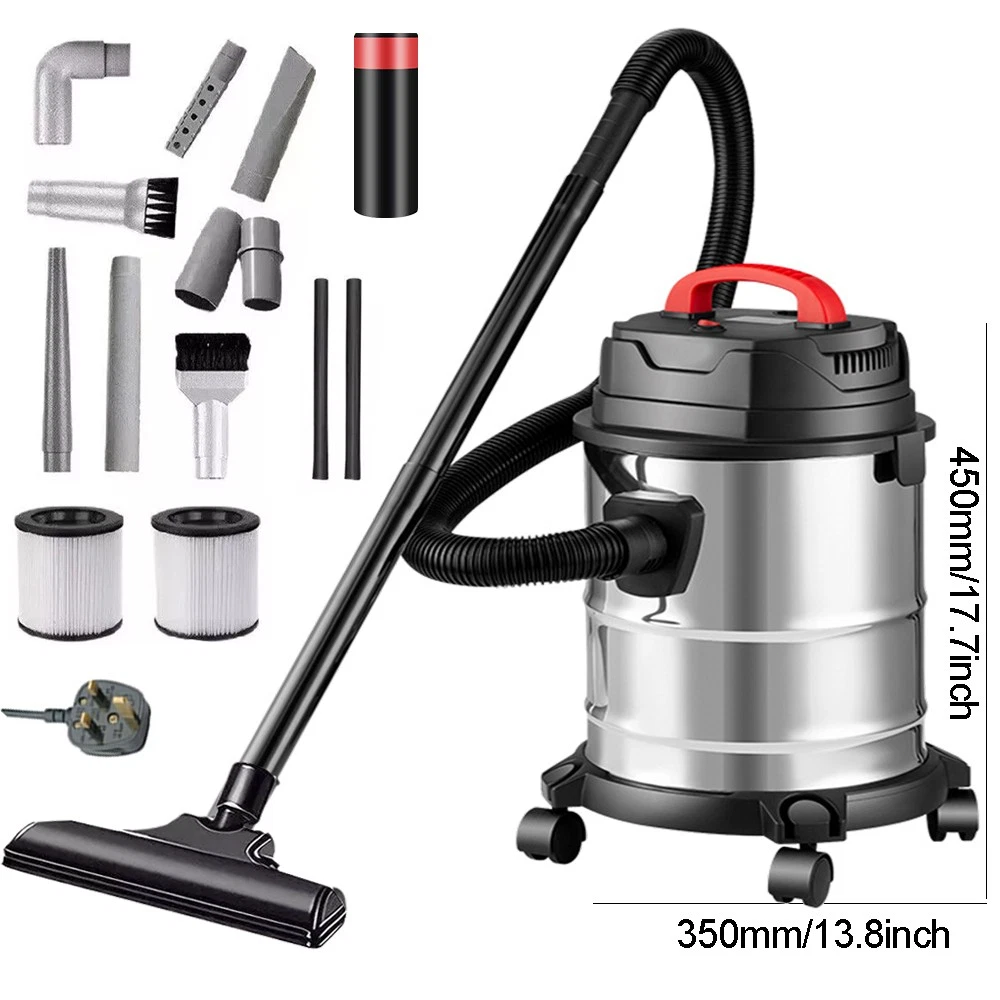 2000W Vacuum Cleaner Wet and Dry Bagless 20L Cylinder Powerful Compact Cleaning