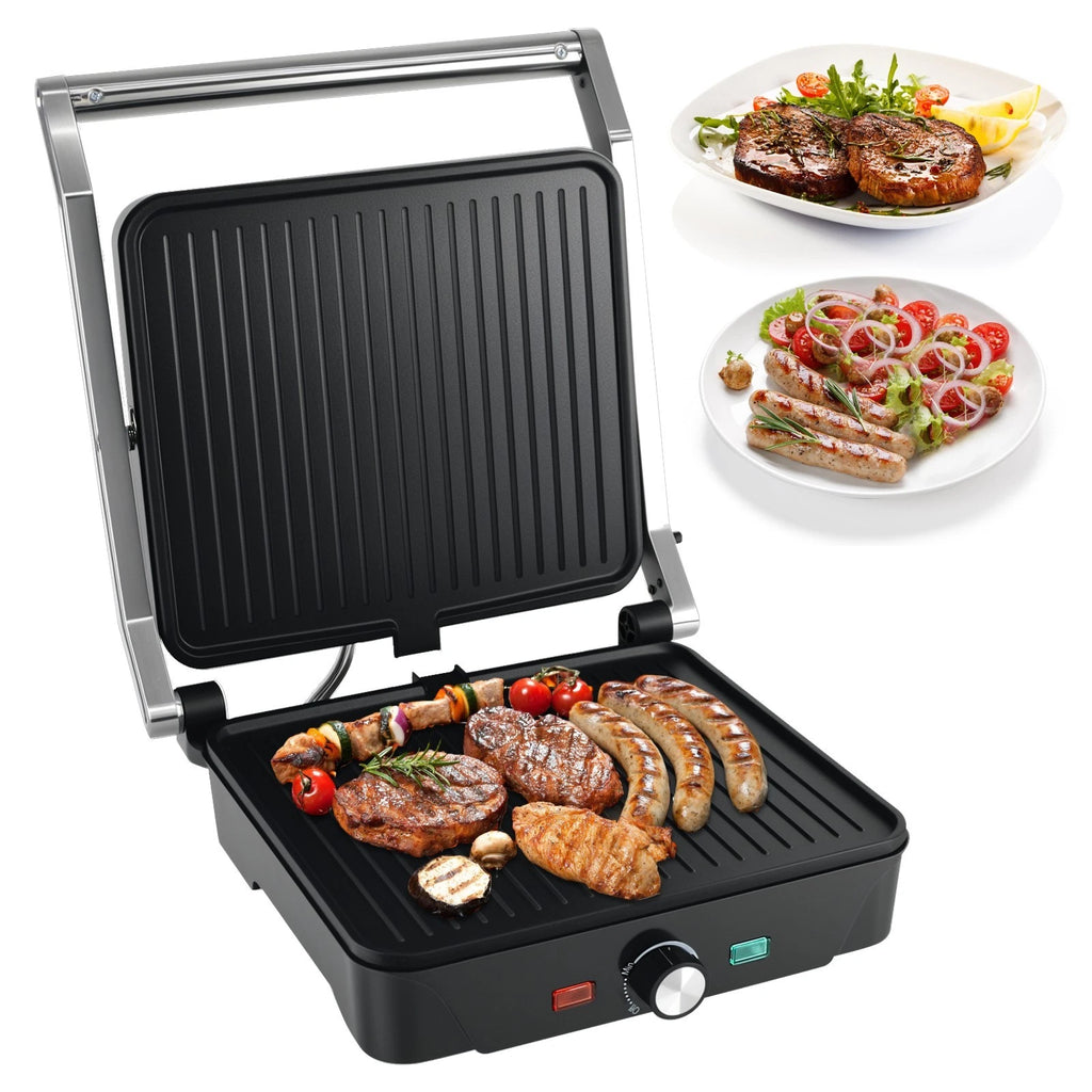 Contact Grill XL 2000W Electric Table Top Grill & Panini Maker 180° Opening 28*25cm