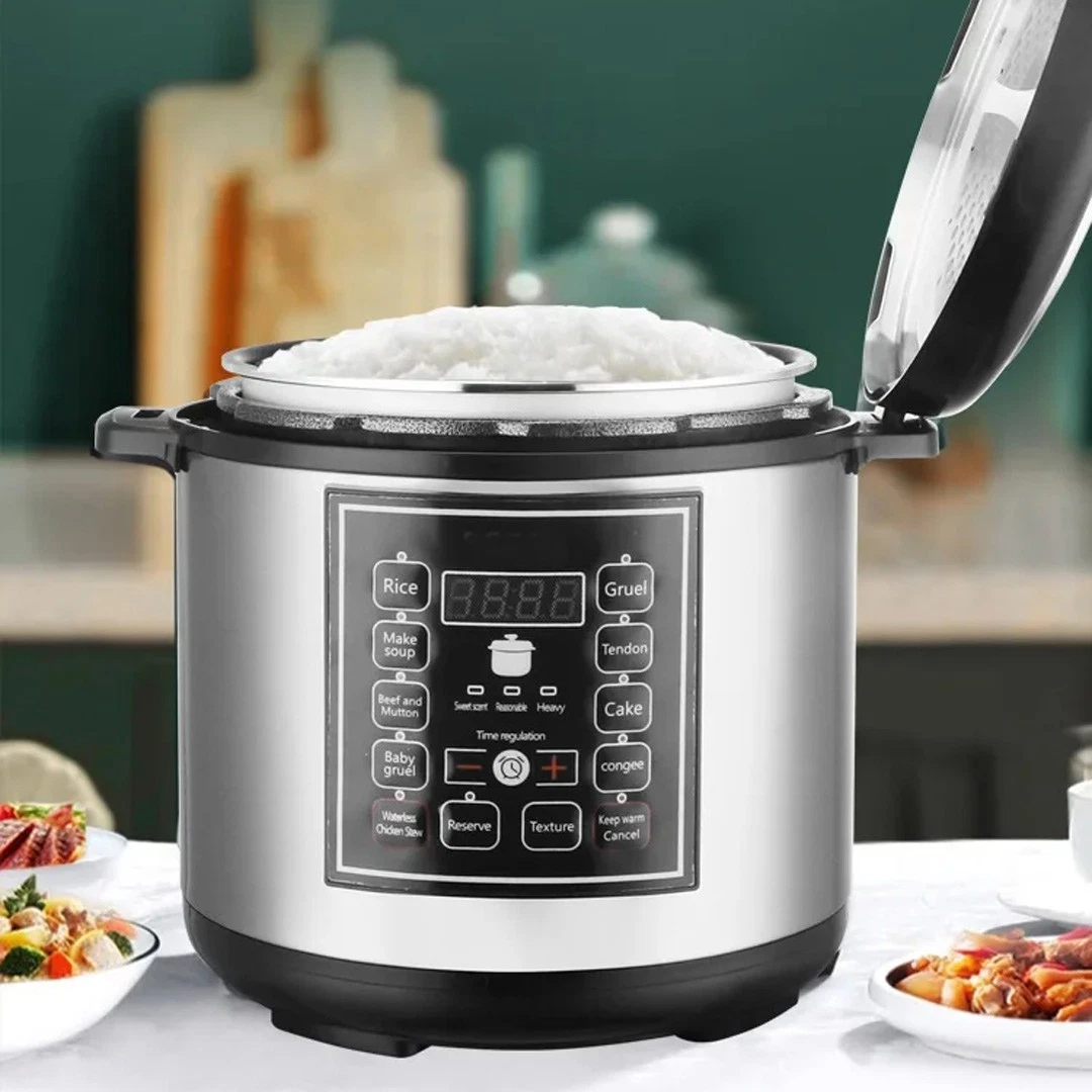 10-in-1 Elektrischer Schnellkochtopf und Reiskocher, digitaler, programmierbarer Insta-Pot, 5L