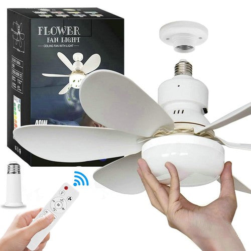 30/40W Moderner LED-Deckenventilator mit dimmbarem Licht E27 Schlafzimmer Wohnzimmer Ventilator