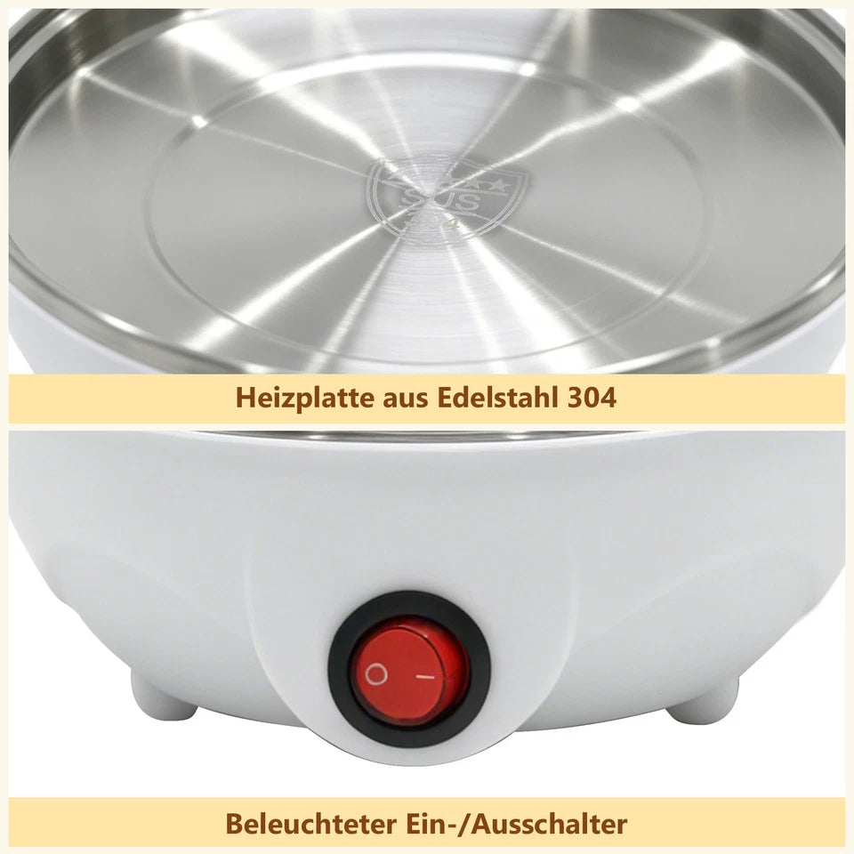 Egg Cooker for 1-7 Eggs, 350W, 3 Degrees of Hardness, Overheat Protection, Includes Egg Holders