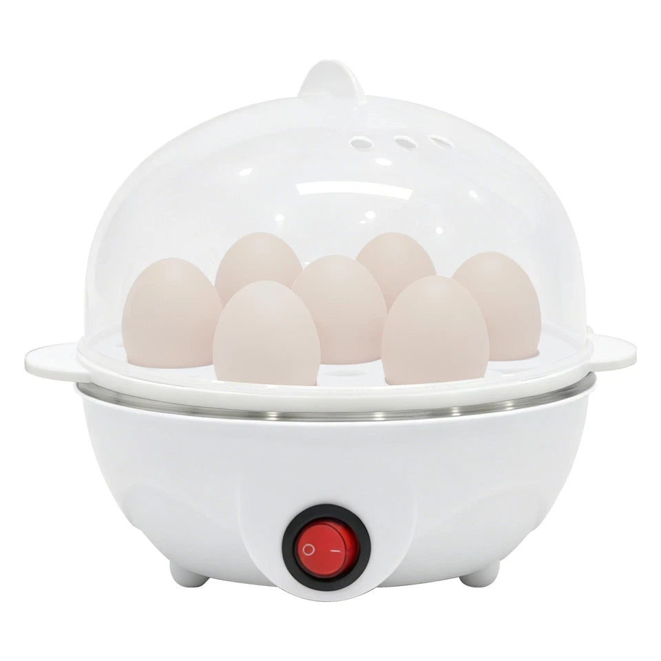 Egg Cooker for 1-7 Eggs, 350W, 3 Degrees of Hardness, Overheat Protection, Includes Egg Holders