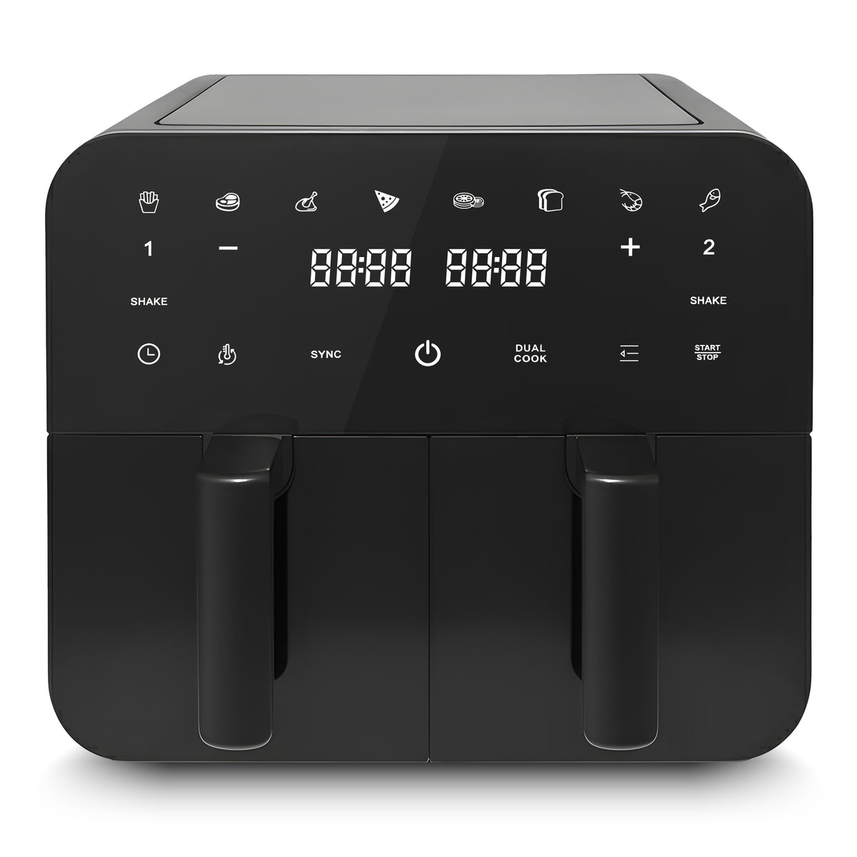 12L Heißluftfritteuse Dual für Zuhause, 7 Voreinstellungen, Timer-Steuerung, Touchscreen