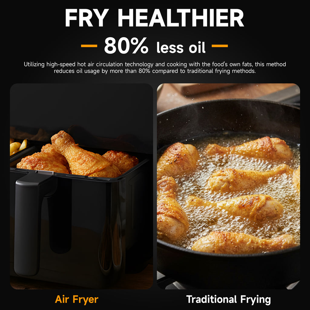 12L Air Fryer Gift Dual for Home 7 Preset Timer Control Touch Screen
